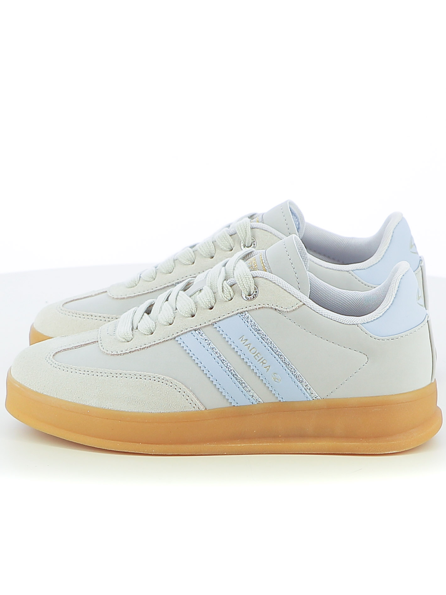 Sneakers stringate donna grigio chiaro Soprani Sport art. SPW514R29 - Foto 5 di 9